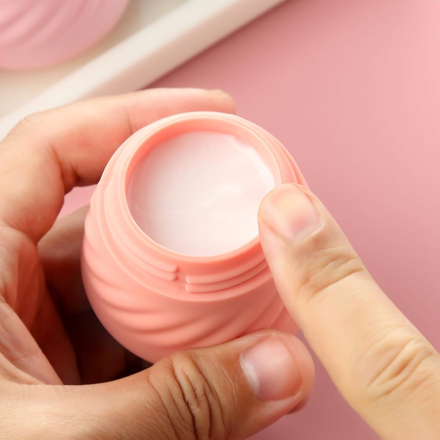 Gemice Travel Containers for Toiletries, TSA Approved Silicone Travel Jars for Cream, Leak-Proof Travel Size Toiletries Containers with Lid for Lotion Skincare Makeup (4 Pack)