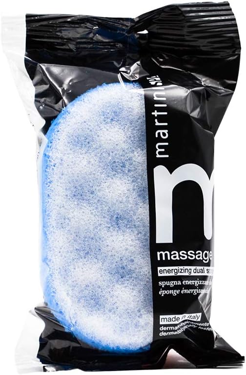 MartiniSPA Italian-Made 4-Pack Bath & Shower Sponge for Face & Body, Exfoliating Sponge for Men & Women, Dual Action Design, Dermatologically Tested – 1 of Each Color.
