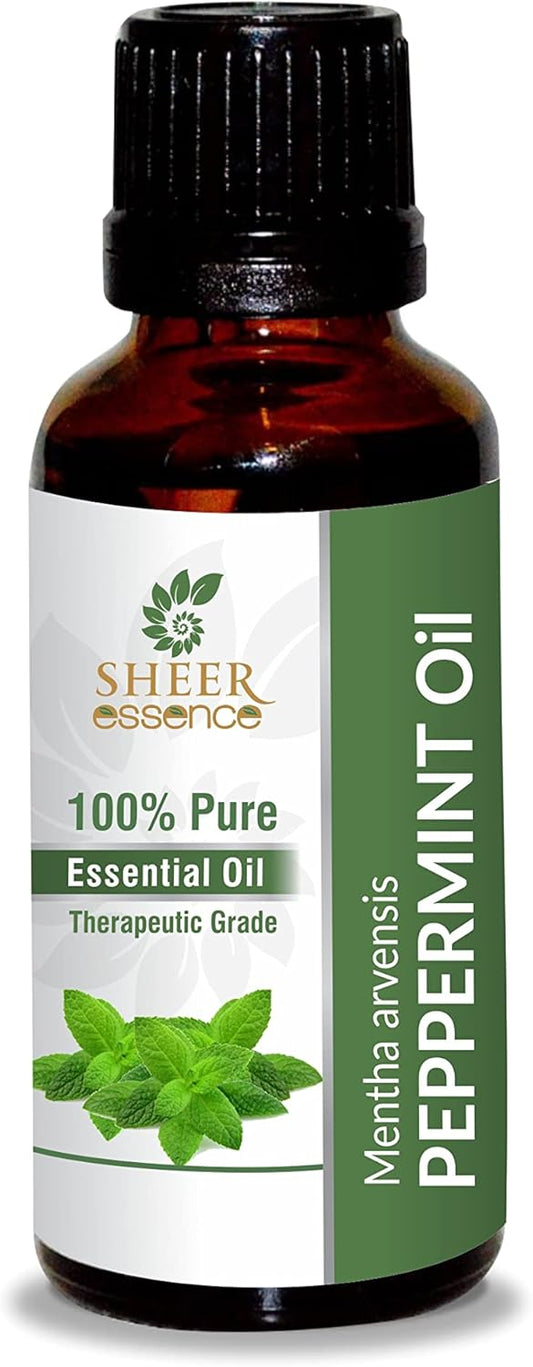 Peppermint Oil -(Mentha Arvensis)- Essential Oil 100% Pure Natural Undiluted Uncut Therapeutic Grade Oil 8.45 Fl.OZ