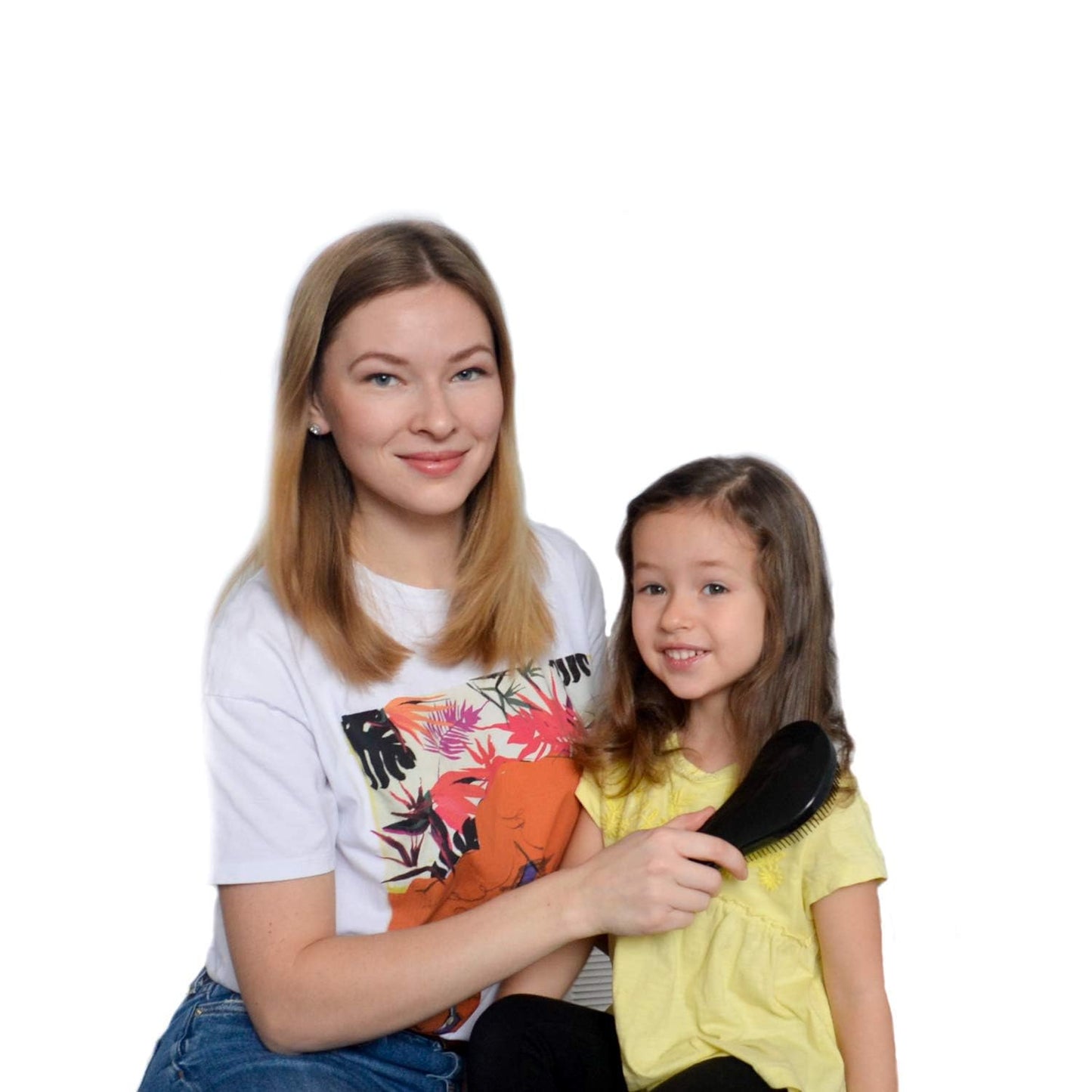 79STYLE 3pcs Detangler Brush Naturals Detangling Hair Comb Glide Thru No Pain Tangle Free For Women Men, Kids Wet, Dry Curly Hair Accessory (Single Black-Size 7.4")