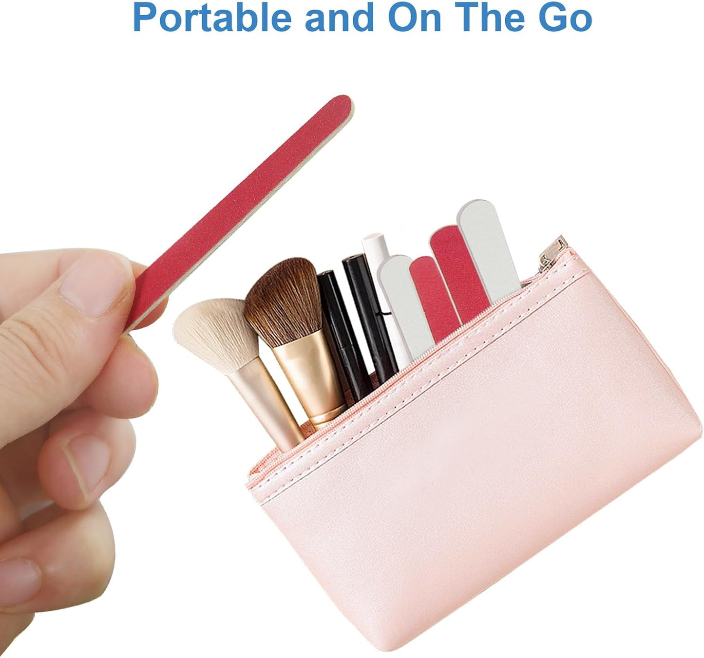 Mini Nail Files (100 Pack), 180/240 Grit Wooden Emery Board Nail File Double Sided Small Wood Emory Fingernail Files for Natural Nails Professional Reusable Manicure Pedicure