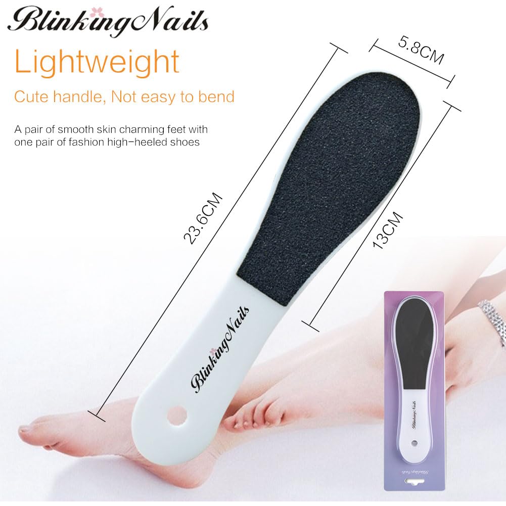 Foot File, Foot Callus Remover Professional Sandpaper Pedicure Tools Double Sided Foot Rasp File Depilation with Plastic Handle, Foot File for Dead Skin for Foot(5pcs/Pack)