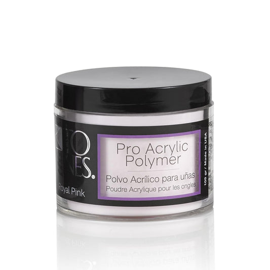 Tones Pro Acrylic Nail Powder, Royal Pink (Soft, Creamy Pastel Pink), (3.5 Fl Oz) - Long-Lasting & Non-Yellowing Polymer for Salon Quality Nail Extensions & 3D Art