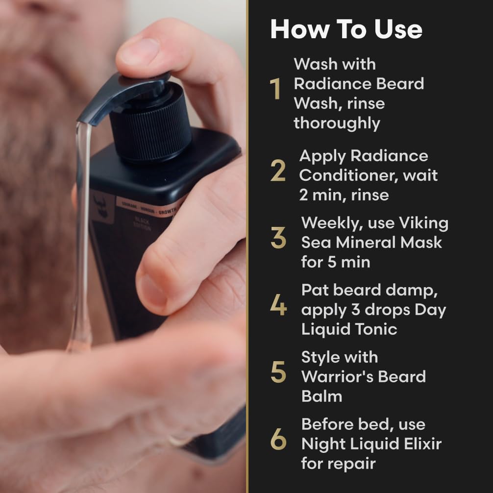 The Complete Beard Growth Kit by Beard Struggle - Mens Grooming Kit with Balm, Mask, Conditioner, Wash & Oils - Surtr's Fury, Platinum Collection