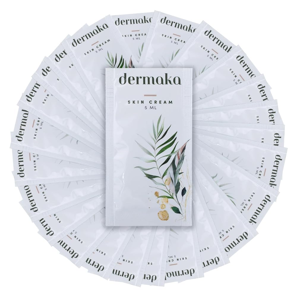Dermaka Skin Cream 25 Packets (5 ml) – Reduces Bruising & Swelling on Thin Skin – Soothing, Hydrating Cream with Arnica Montana & Vitamins A & E – Fast Absorbing, Non-Greasy Formula for Face & Body