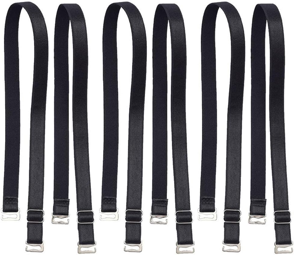 3 Pairs Adjustable Non-Slip Bra Straps Replacement for Women