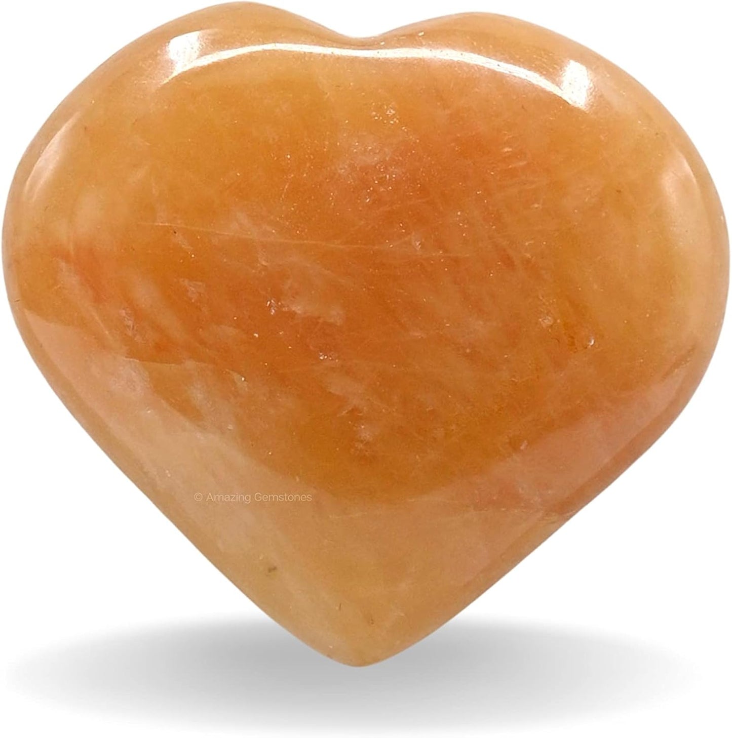 Amazing Gemstone Red Aventurine Crystal Heart Palm Stone - Pocket Massage Worry Stone for Natural Body Chakra Balancing, Reiki Healing and Crystal Grid