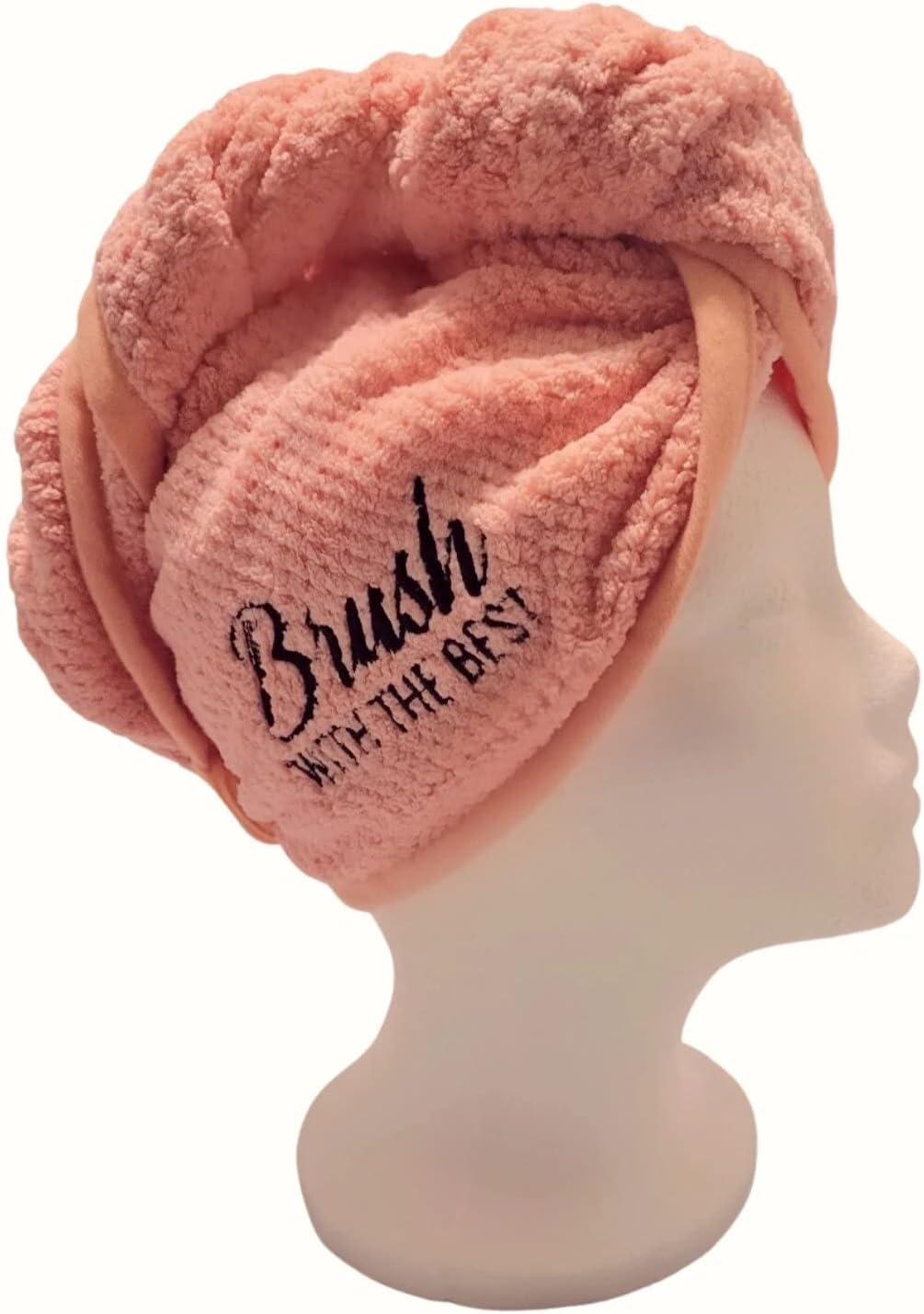 Felicia Leatherwood Microfiber Hair Towel Wrap - Quick Drying, Anti Frizz & Gentle on Hair - Easy to Use, Saves Time, Lightweight & Compact - for Curly, Long & Thick Hair - Watermelon - 4 Pack