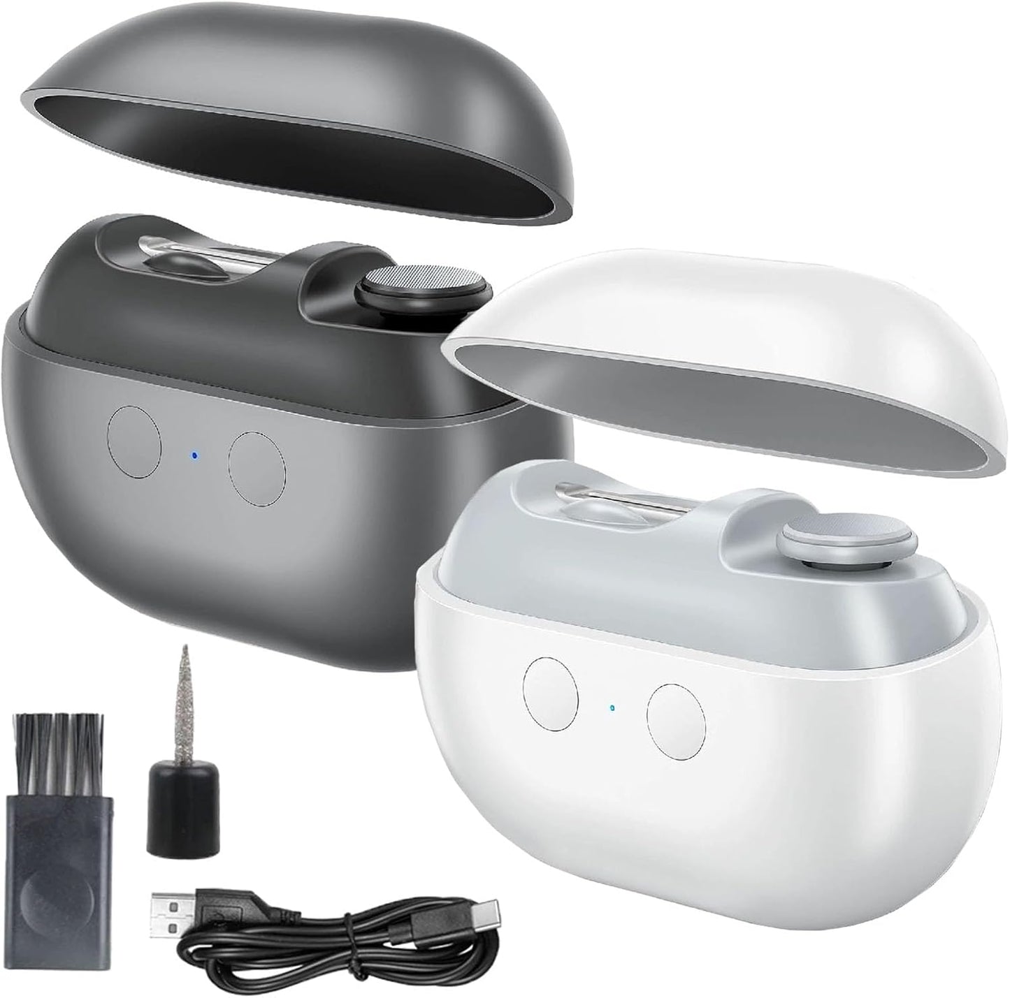 Imwing Easy Clip, Olygee/Yosody/Fanyil Easyclip Electric Nail Clippers & Polisher 2-in-1 with LED Light - Safe Toe & Fingernail Trimmer for Seniors, Adults, Kids, Baby (Mix)