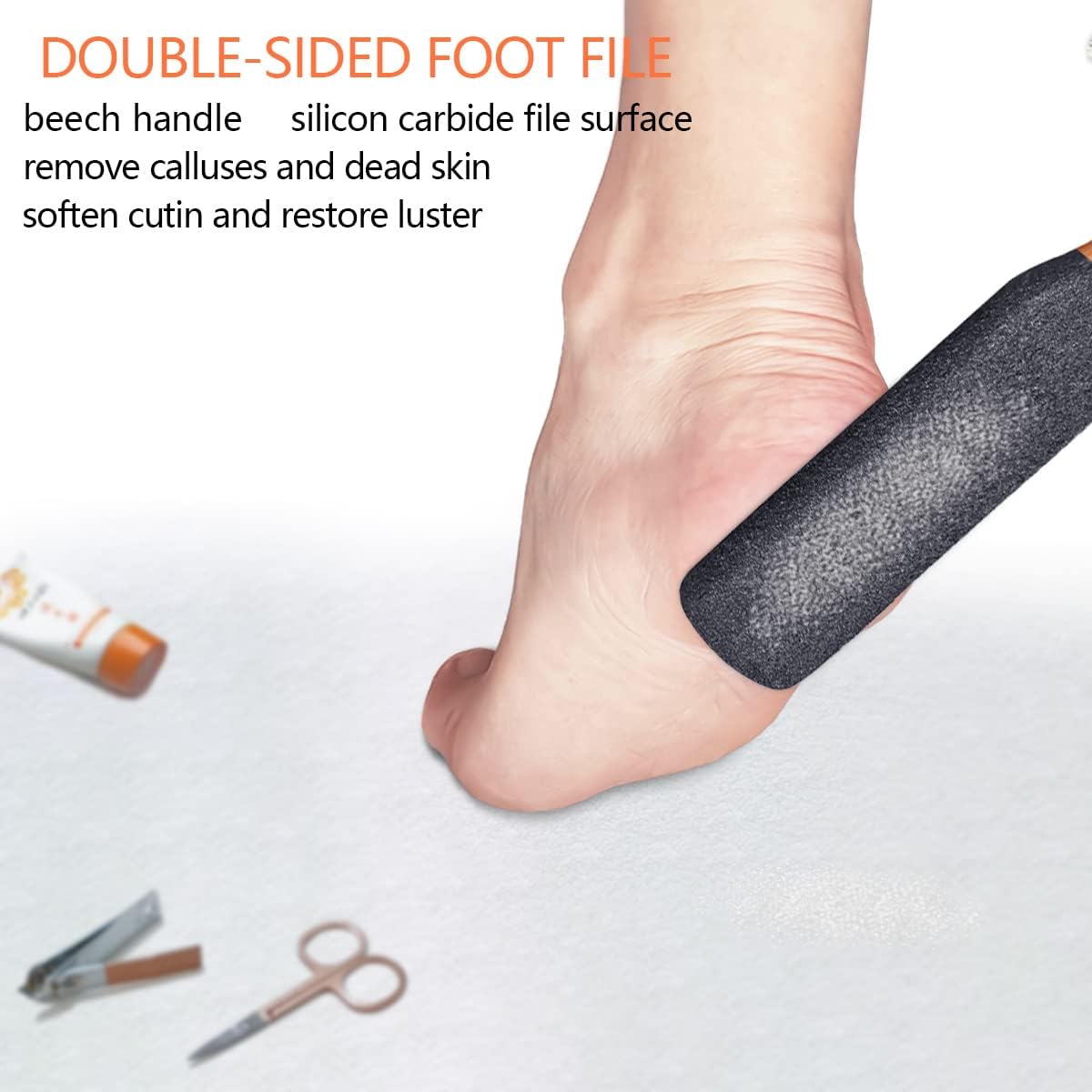 Foot File/Rasp,Exfoliator Pedicure Tool Foot Callus Remover Scrubber for Dead Skin,Corn and Hard Skin - Pumice Stone for Cracked Feet,Heels, Elbows, Hands in Shower