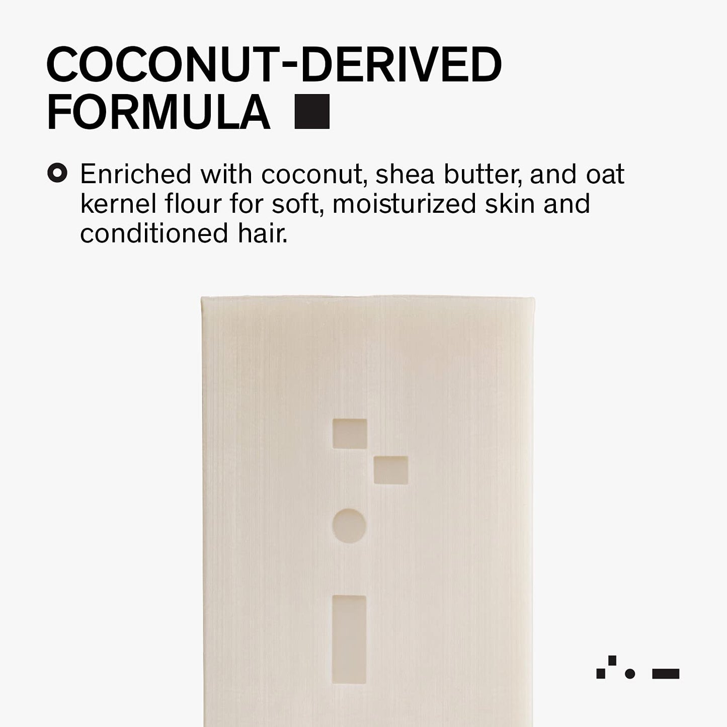 Bravo Sierra Body and Hair Mens Soap Bar, 2-Pack - All-In-One Shampoo & Soap for Face, Hair & Body - Tonka Bean & Lemon, 7 oz - Coconut, Shea Butter & Oat Flour for Soft Skin & Healthy Hair