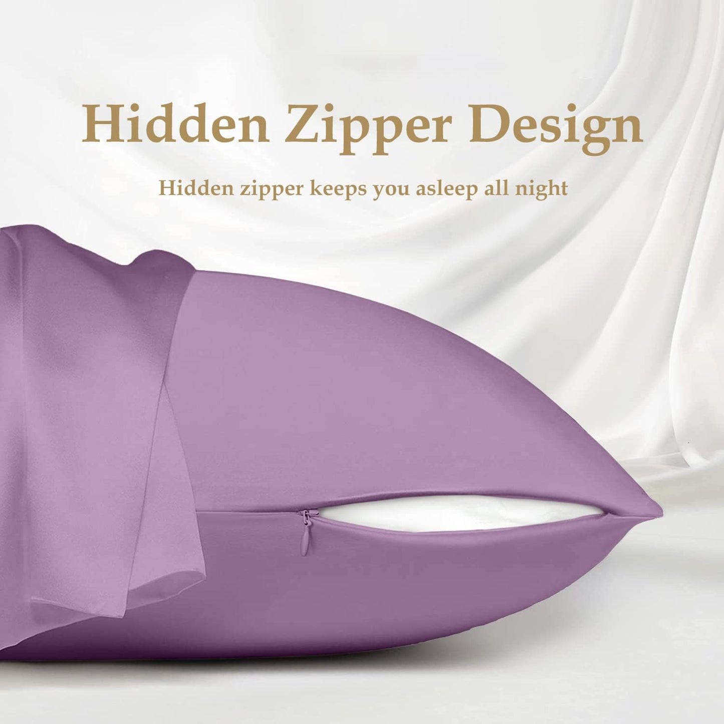 INSSL Silk Pillowcase for Women, Mulberry Silk Pillowcase for Hair and Skin and Stay Comfortable and Breathable During Sleep 1 pc (Purple, 20"×30")