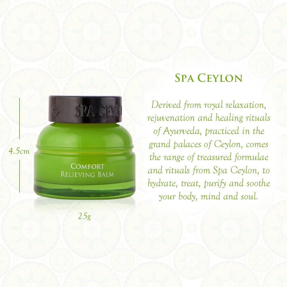 SPA CEYLON Comfort Relieving Balm, 100% Natural Herbal Balm for Everyday Comfort, Fast-Acting Formula for All Skin Types 25g