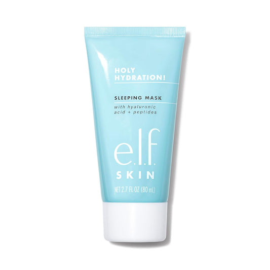 e.l.f. SKIN Holy Hydration! Sleeping Mask, Moisturizing & Plumping Dual-Use Sleep Or Rinse-Off Face Mask, Soothes Skin With A Creamy Formula