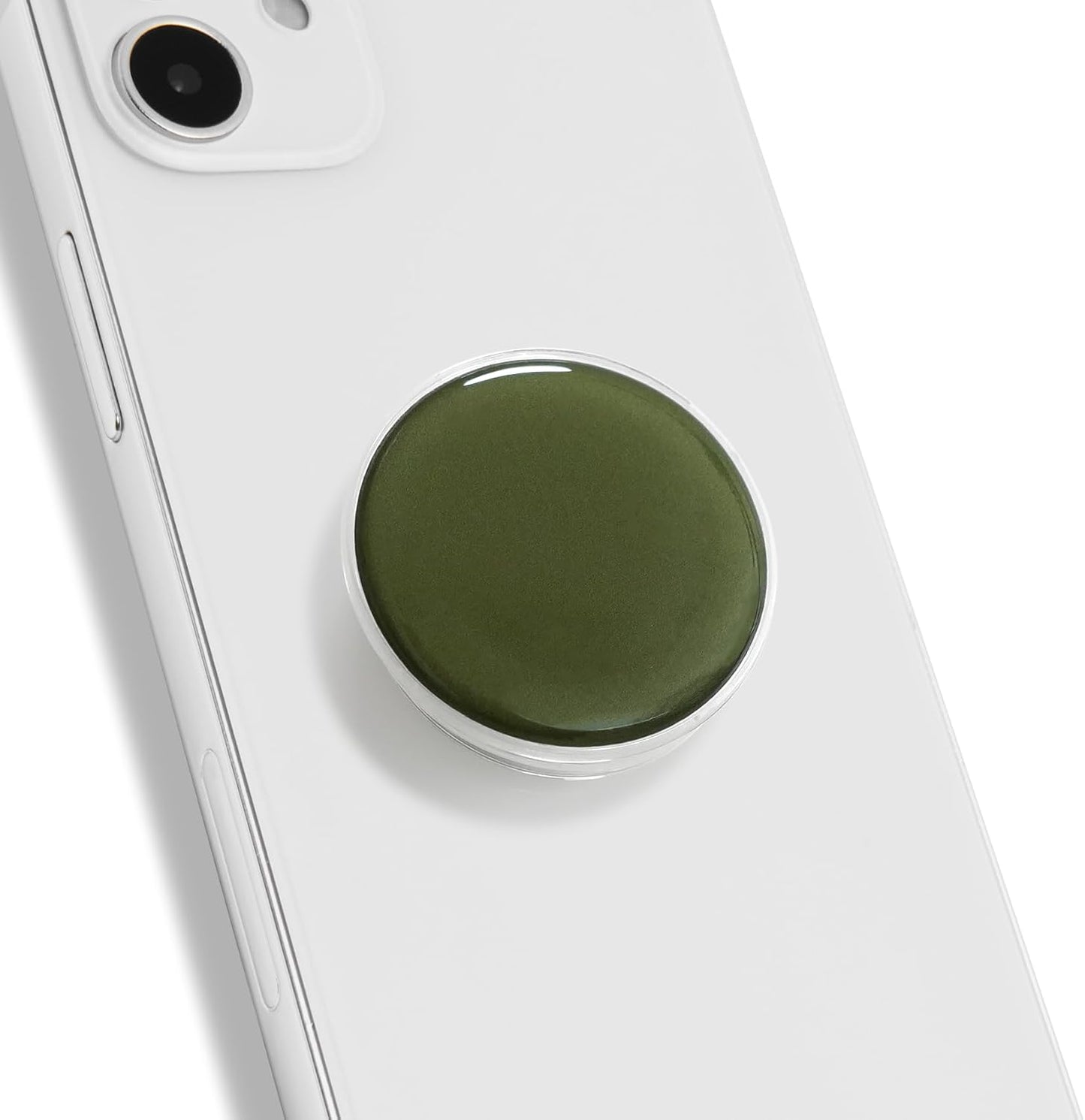 OnTheGrip Cute Solid Macaron Color Round Shape Collapsible Mobile Phone Grip Stand Holder for Smartphone Tablet Cell Phone Accessory (Jade Green)