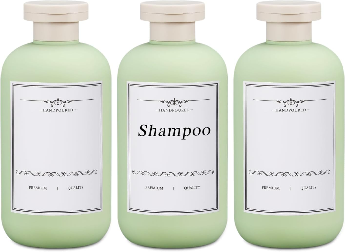 10oz Travel Shampoo Bottle, Empty Plastic Squeeze Bottles with Flip Cap, Lotion Container for Toiletries Travel Size Shampoo and Conditioner (3 pack green)