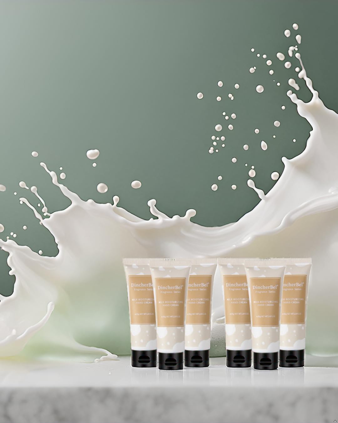 DincherBel 100 Pack Milk Moisturizing Hand Cream Set - Travel Size Non-Greasy Hand Lotion Set for Dry Skin, Instant Moisturizing Hand Cream for Women, 1.0 oz/30 ml