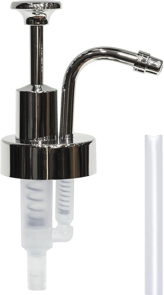 Soap&Lotion Dispensers Replacement Made of ABS Material,Smooth Action Oil Can Pump Head Suitable for Wider Mouth Bottle of 1.3 in (33 mm) Thread,Stylish Pump for Bottles DIY-Silver