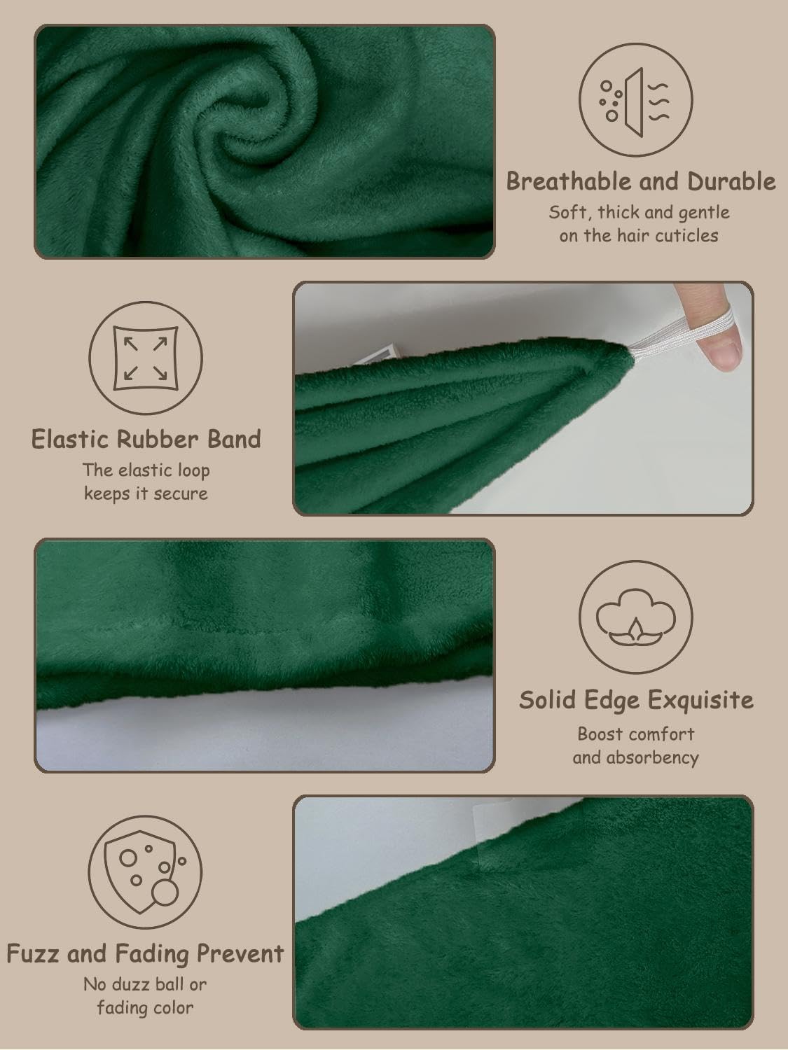 Hair Drying Towel 3 Pack - Ultra Soft Microfiber Turban Twist Hair Wrap for Women - Super Absorbent, Quick Dry Hair Towel Cap for Wet Hair (3 Colors, Yellow Green & Purple)