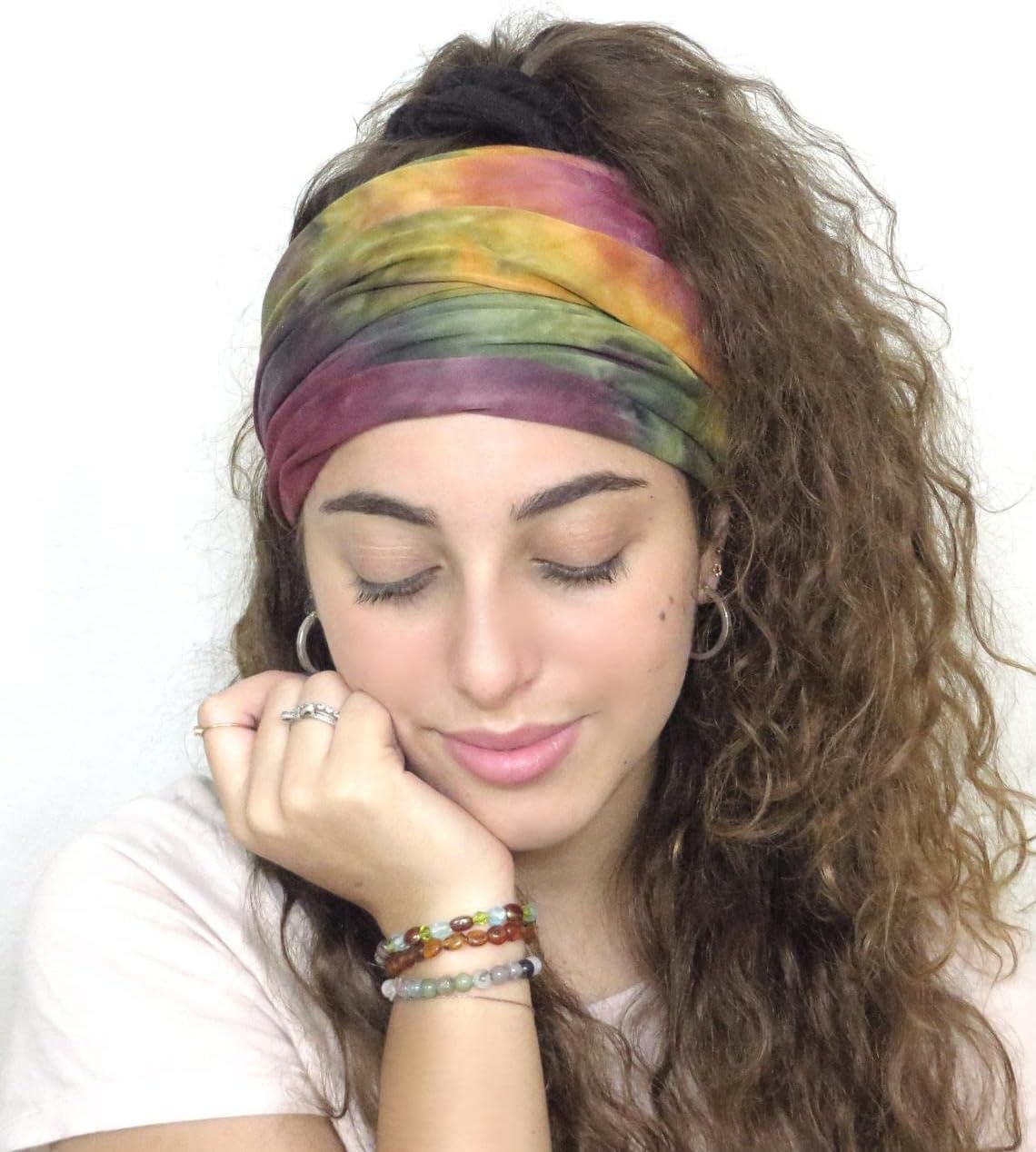 K-Elewon 3 Pack Women Wide Elastic Head Wrap Headband Sports yoga Hair Band