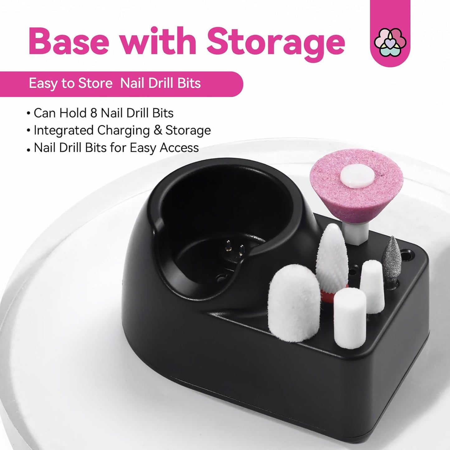 SAVILAND Electric Nail Drill Professional: 20000RPM Cordless Electric Nail File with Base Rechargeable Nail Drill for Gel Acrylic Nails Remove Polish Manicure Pedicure Salon at Home