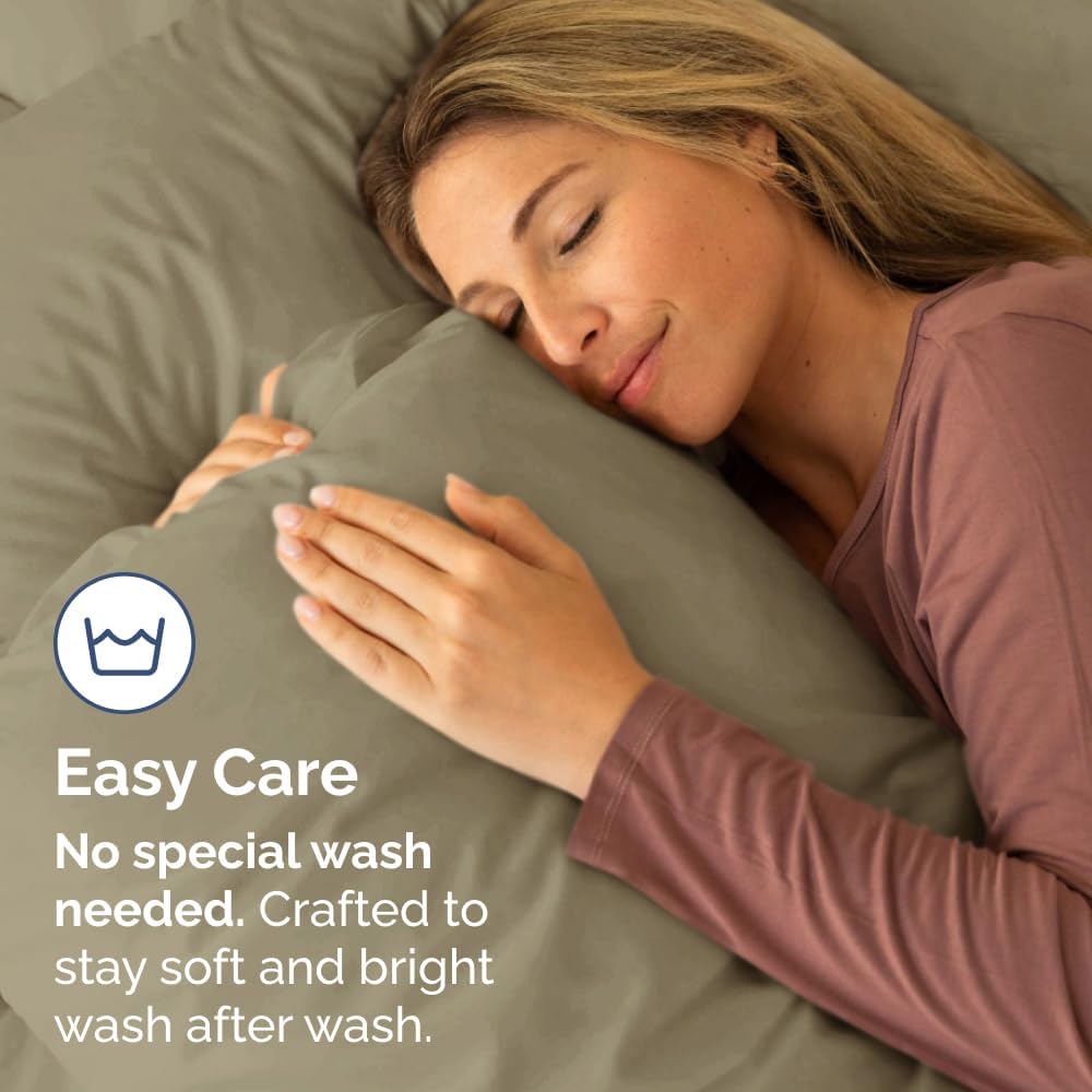 King Pillow Cases Set of 2 - Ultra Soft Hotel Quality Pillowcase Covers - Comfy, Cozy & Wrinkle Free - Shrinkage, Stain and Fade Resistant - Machine Washable Pillow Protectors - 2 Piece Set - Khaki