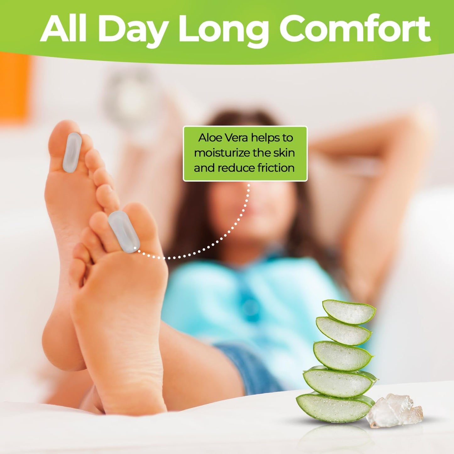 Gel Toe Spacers - for Straightening Overlapping Toes - Ideal for Bunions, Corns, Blisters & Rubbing - Comfortable Toe Separators for Men and Women - 12 Pack Clear