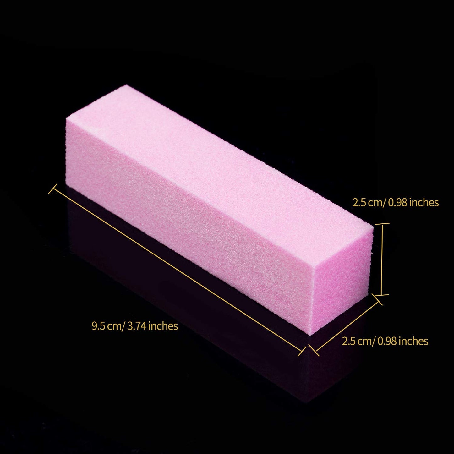 12 Pack Nail Buffer Block 4 Sided Professional Nail File Sanding Block Buffing Blocks for Natural and Acrylic Nails (Pink)