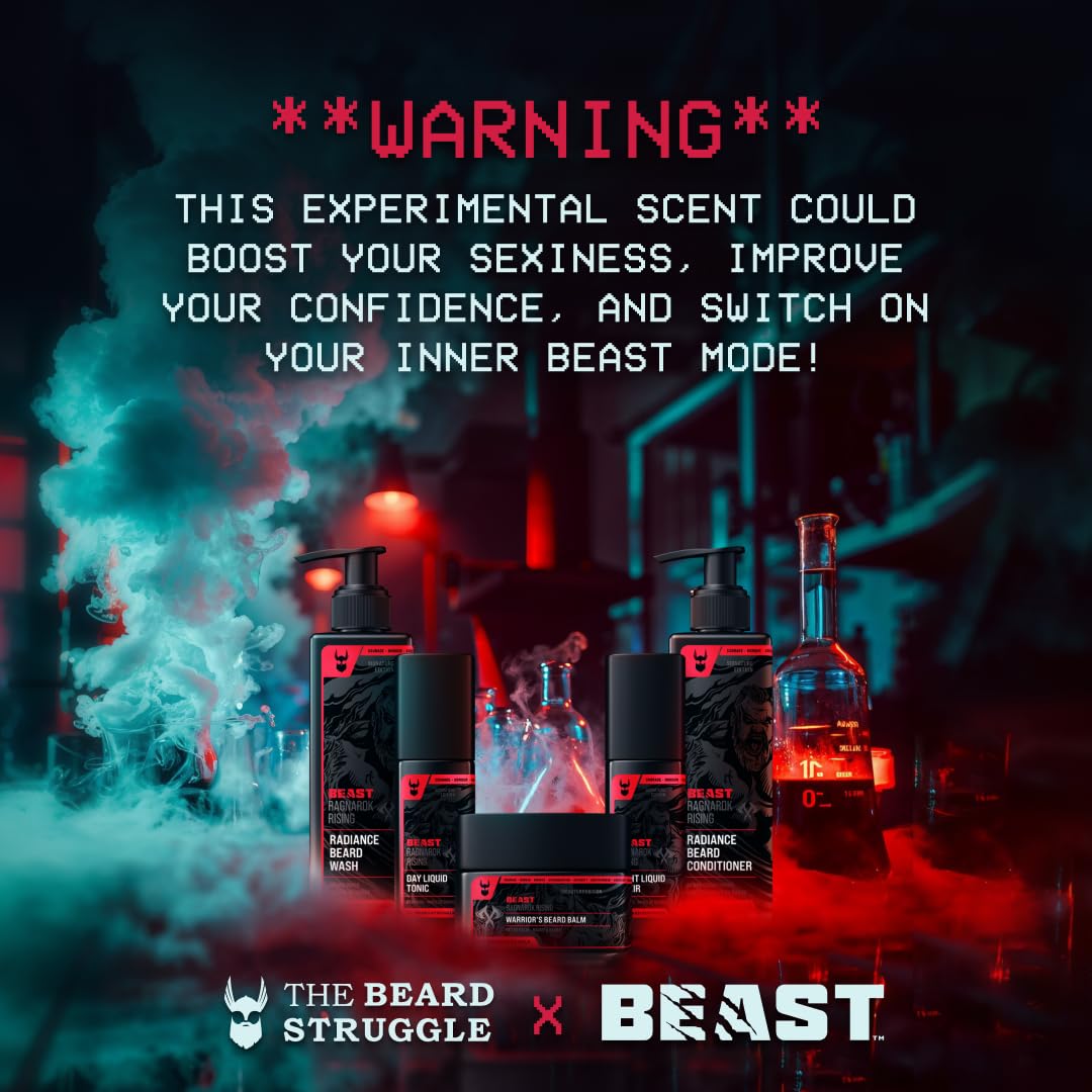 The Beard Struggle The Beast Line Beard Oil for Men Ragnarok Rising Eddie Hall Beast Line - Signature Edition - Day Liquid Tonic Beard Growth Oil - Beast Collection 1 fl oz