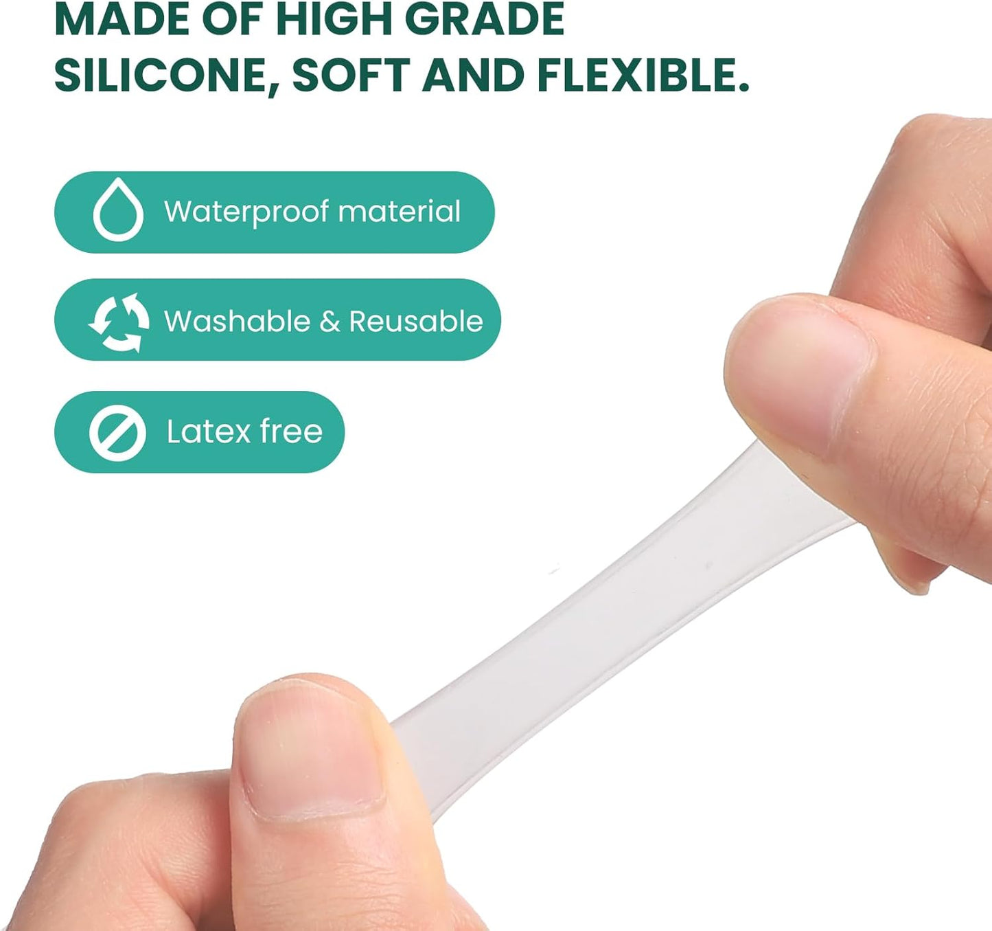 Welnove Gel Toe Cap and Protector - Silicone Toe Covers - Toe Cushions for Pain Relief, Missing or Ingrown Toenails, Corns, Calluses, Blisters - Infused Aloe Vera Extract (8 Small, Clear)