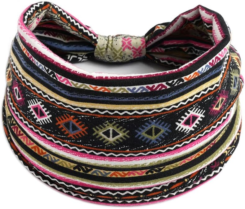 K-Elewon 3 Pack Women Wide Elastic Head Wrap Headband Sports yoga Hair Band