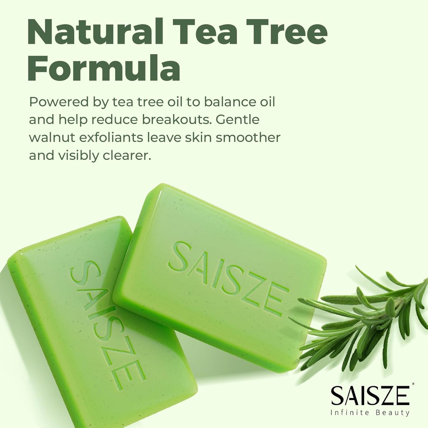 Tea Tree Soap, Handmade Soap Bar for Face and Body, Cold Process, Soothing Hydrating Body Wash for Clear Healthy Skin 8 Ounce