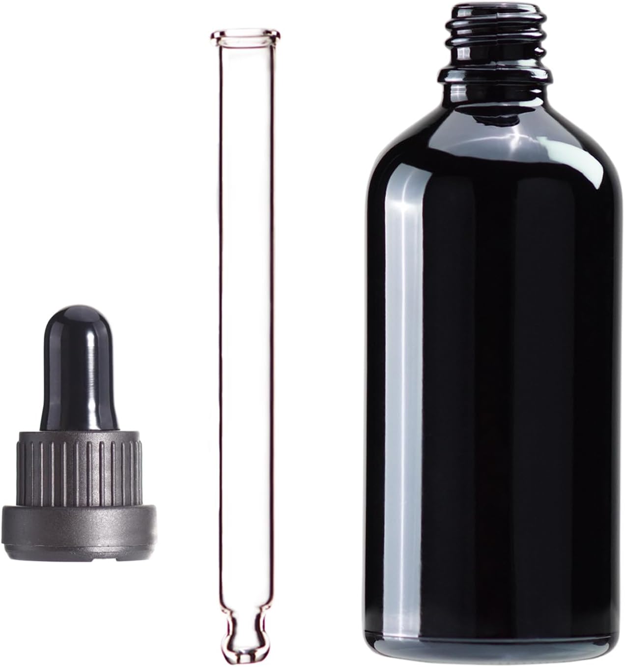 YIZHAO Black Glass Dropper Bottle 4oz, Tincture Bottles with Glass Dropper, for Essential Oils, Aromatherapy, Cosmetic, Laboratory, Pharmacy, Liquids, Travel –9 Pcs