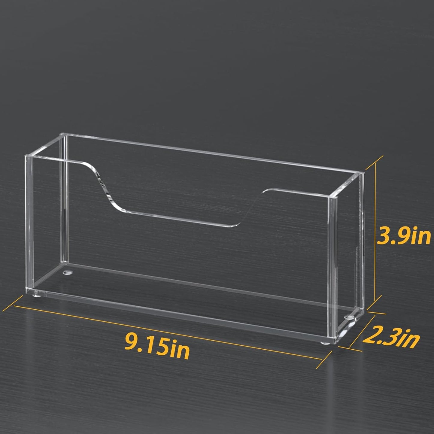 Acrylic Guest Towel Napkin Holder for Table, 2pcs Clear Disposable Hand Towel Holder for Bathroom, Washbasin Side Waterproof Tissue Dispenser for Home, Kitchen, Restaurant and Hotel