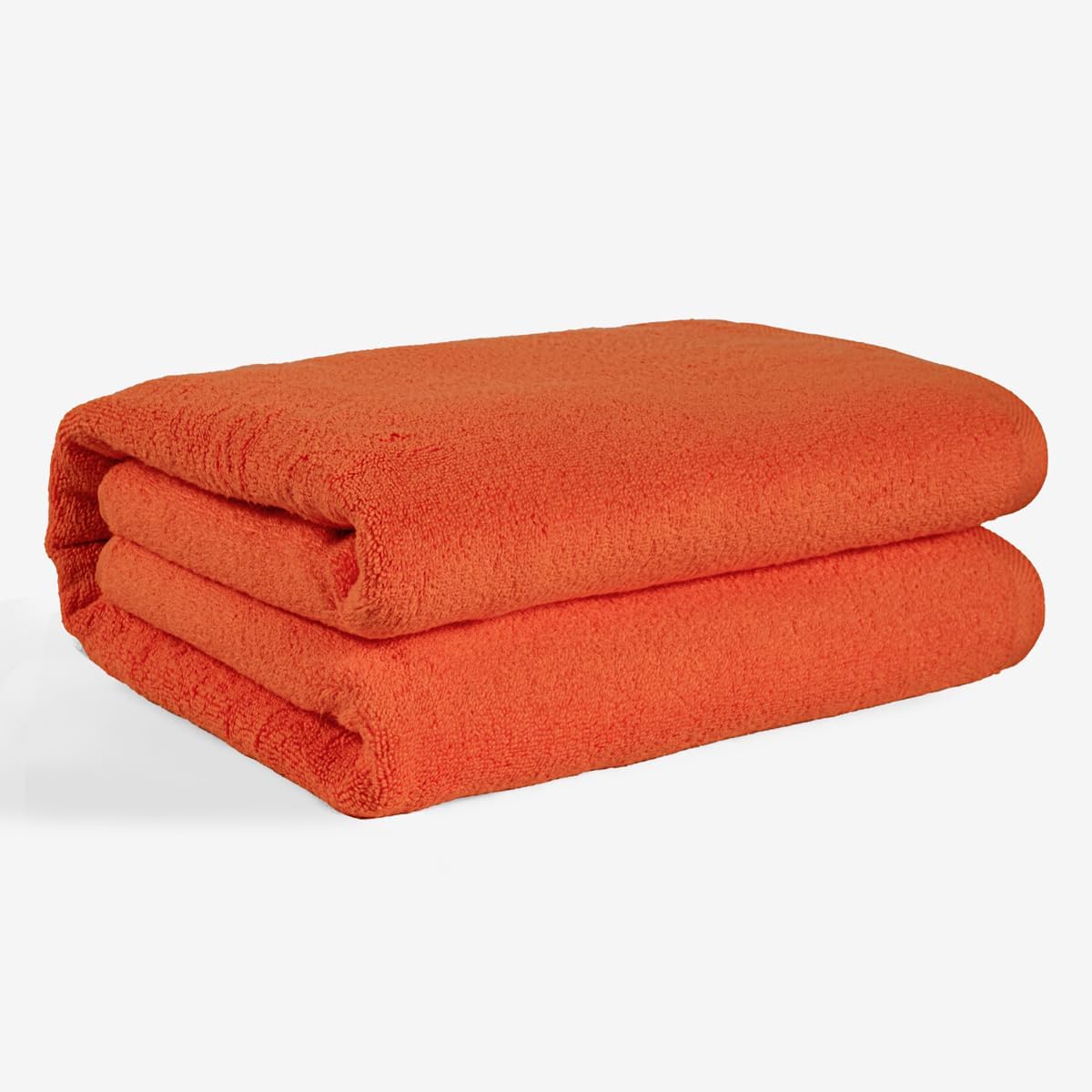 SALBAKOS 100% Turkish Cotton Jumbo Bath Sheet Towel Oversized 40x80 inch | Premium Hotel & Spa Quality, Soft, Absorbent, XL Bath Towels | Made in Turkey (Pack of 1, Orange, Jumbo Bath Sheet)