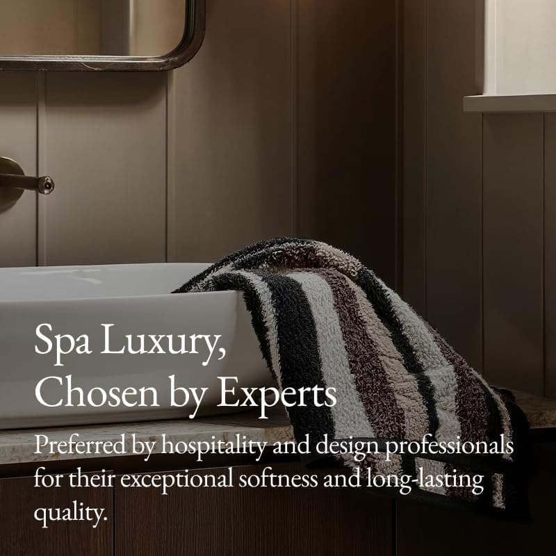 Italic Ultraplush 100% Australian Cotton Bath Sheets - Set of 2 Luxury Extra Large Heavy Duty Bath Sheets, 800GSM Plush and Absorbent Bath Sheets for Hotels, Bath & Spa (Stripe Multi-Color)