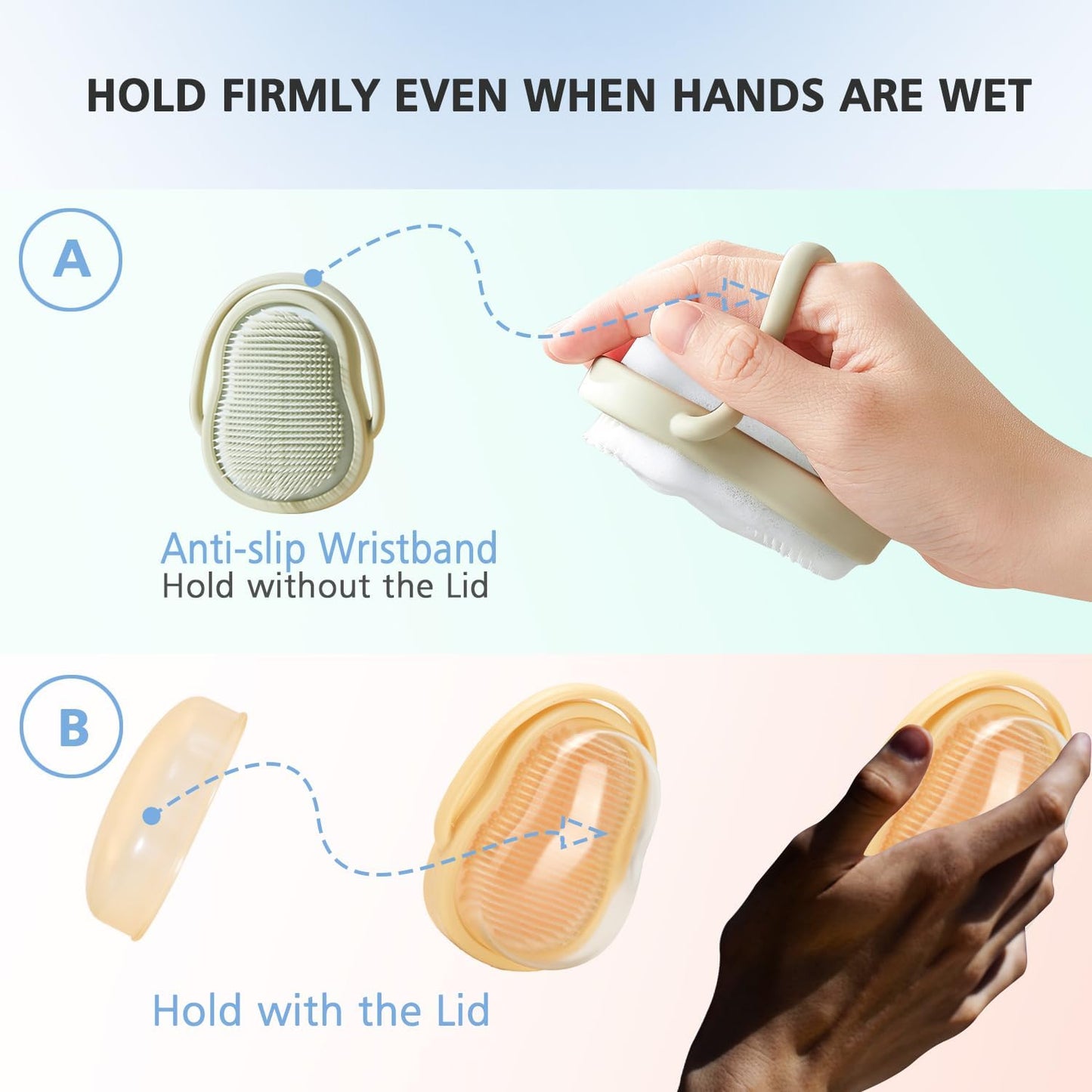 Dual-Sided Face Scrubber,Gentle Getting Pores Cleaned and Actually Exfoliating for Sensitive Skin,Facial Cleansing Brush,Face Brush for Men and Women