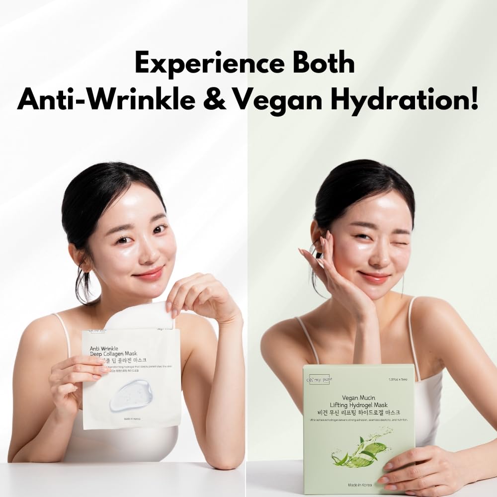 Korean Collagen Face Mask Overnight 2+2 EA Luxury Skin Care (AntiWrinkle, Vegan Mucin) (Sampler 4)