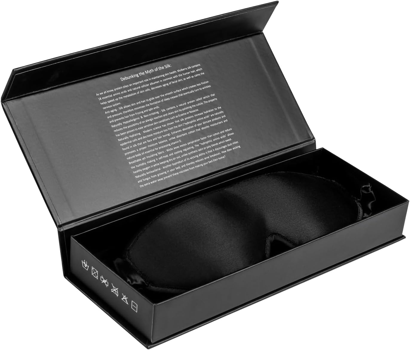 ALASKA BEAR Upgraded Silk Eye Mask with Deep Contour Molded Cups for Beauty Sleep & Lashes Extensions, Zero Pressure Sleeping Eye Cover with Silk-Cover Adjustable Strap