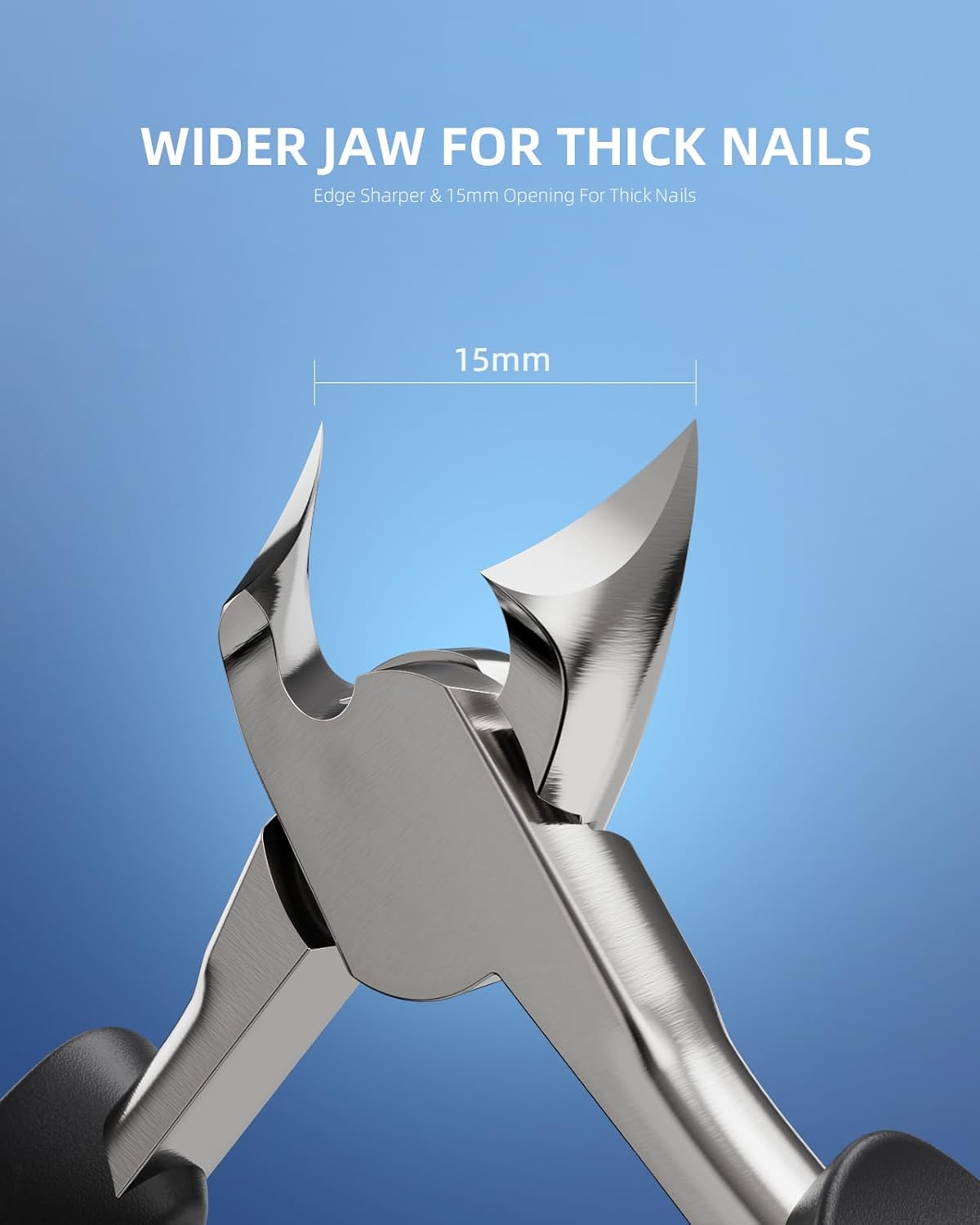 Nail Clippers for Thick & Ingrown Toenails - Sharp Curved Blade & Non-Slip Handle -Toenail Clippers for Men, Women, and Seniors - Professional Heavy-Duty Pedicure Tool Gift