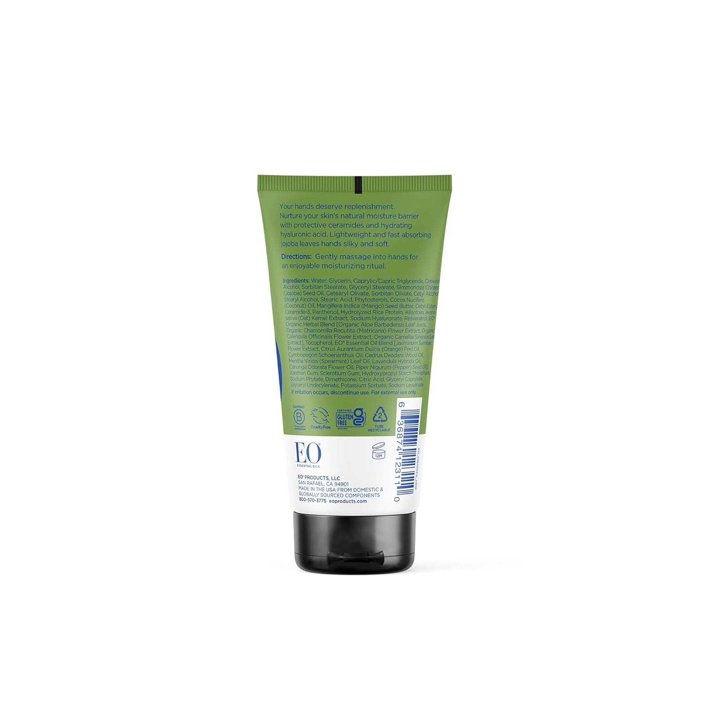 EO Hand Cream, 2.5 Ounce (Pack of 2), Jasmine Verbena, Moisturizer for Dry Skin