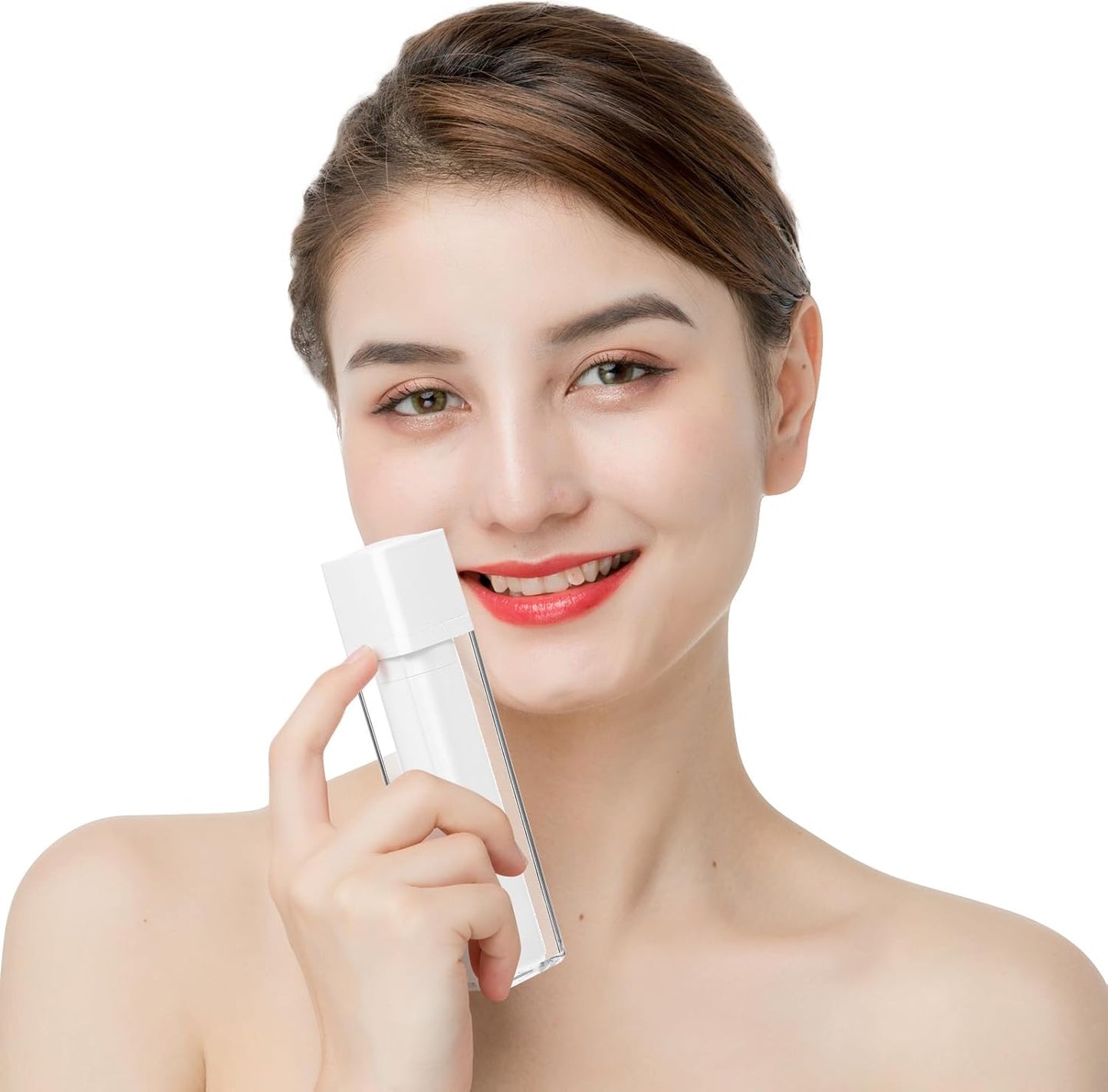 Airless Pump Dispenser Foundation Bottle: 3pcs 50ml Skincare Moisturizer Empty Refillable Pumps Container 1.7oz Reusable Travel Dispenser Pumps Bottle