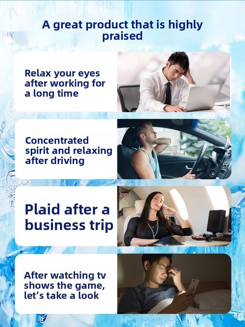 Cooling Eye Mask for Puffy Eyes & Migraine Relief, Soothing Gel Bead Technology Reusable Cold Compress for Sleep, Travel, Spa,10 Pack