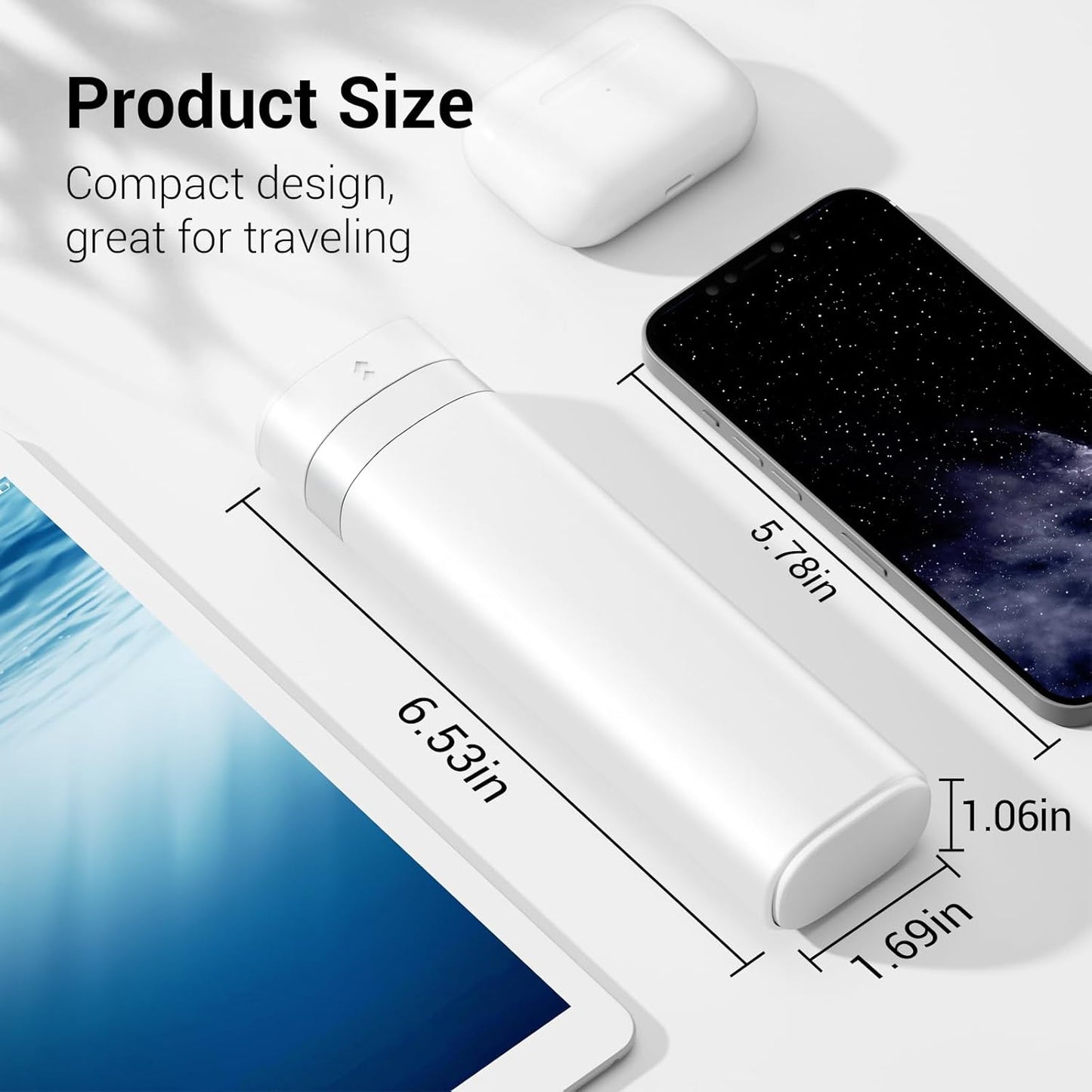 Weekly Pill Organizer 7 Day, Daily Pill Box, Travel Pill Case, Cute Pill Holder to Hold Vitamins, Medicines, Supplements, Pills Organizer (Pearl White)