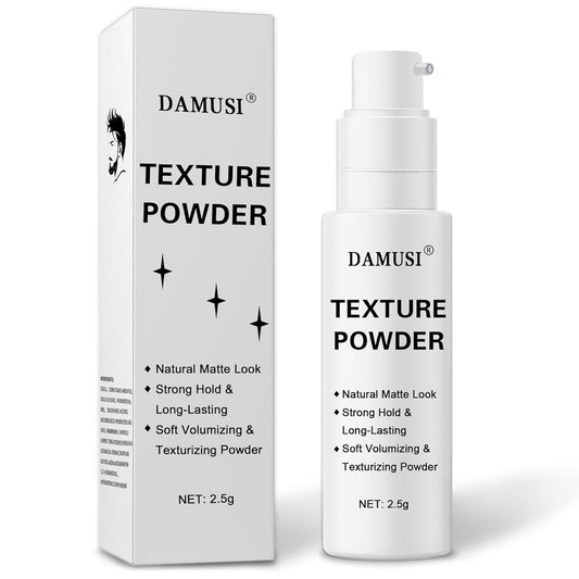 DAMUSI Hair Texture Powder Spray - Lightweight Volumizing and Texturizing Powder for Men & Women, Matte Finish Natural Look Mattifying Hair Volume Styling powder All-Day Hold