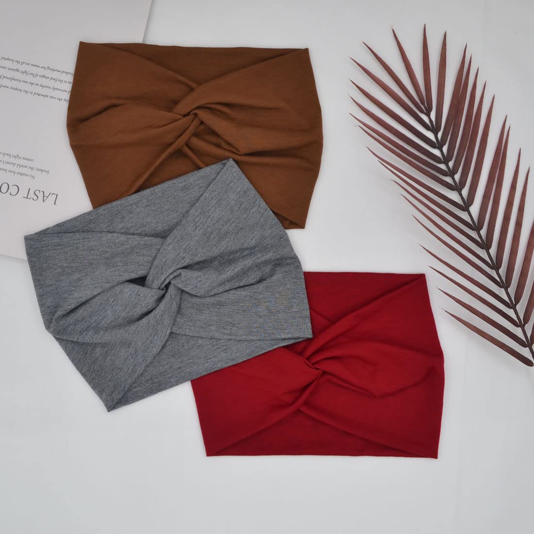 Wide Headbands For Women Extra Large Headband Twisted Knot Head Bands For Women's Hair Band Turban Accessories 6 Pack