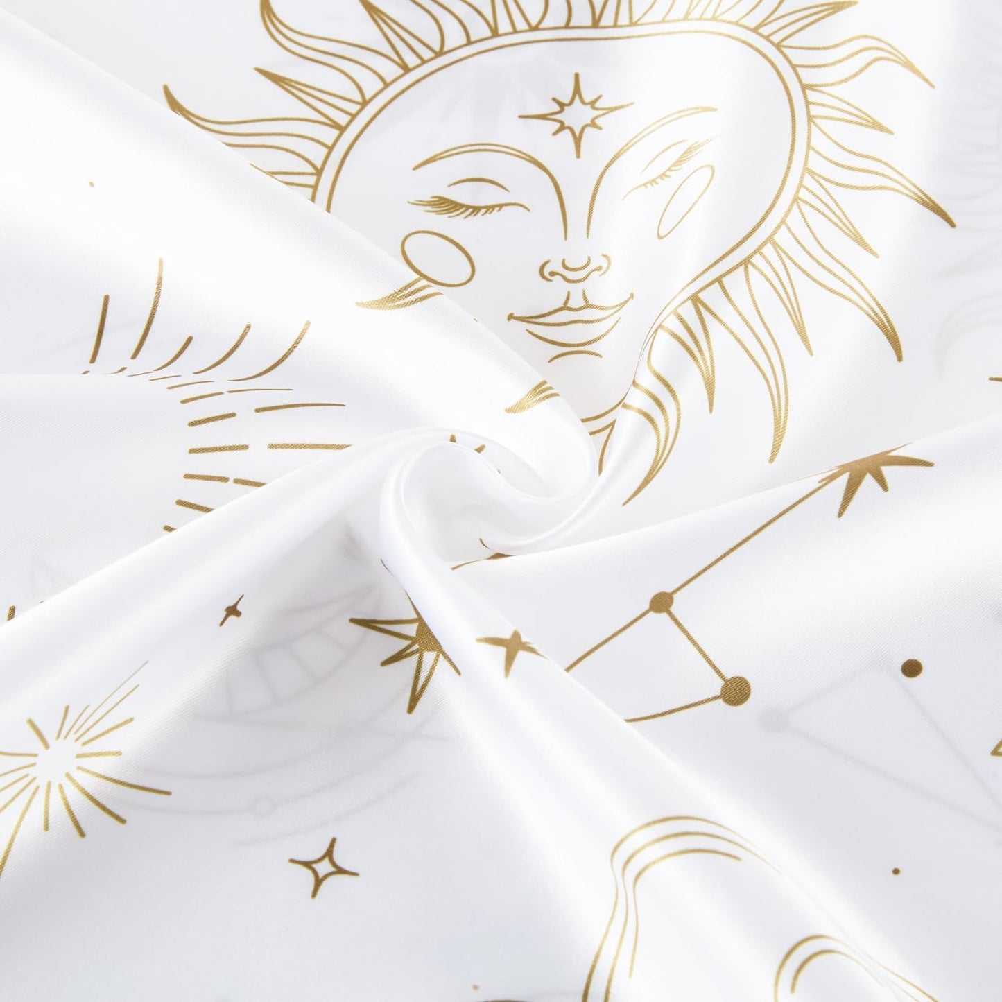 EXQ Home Satin Body Pillow Pillowcase Super Soft Silk Pillowcase, Body Pillow Cover with Envelope Closure White Moon (20"x54")