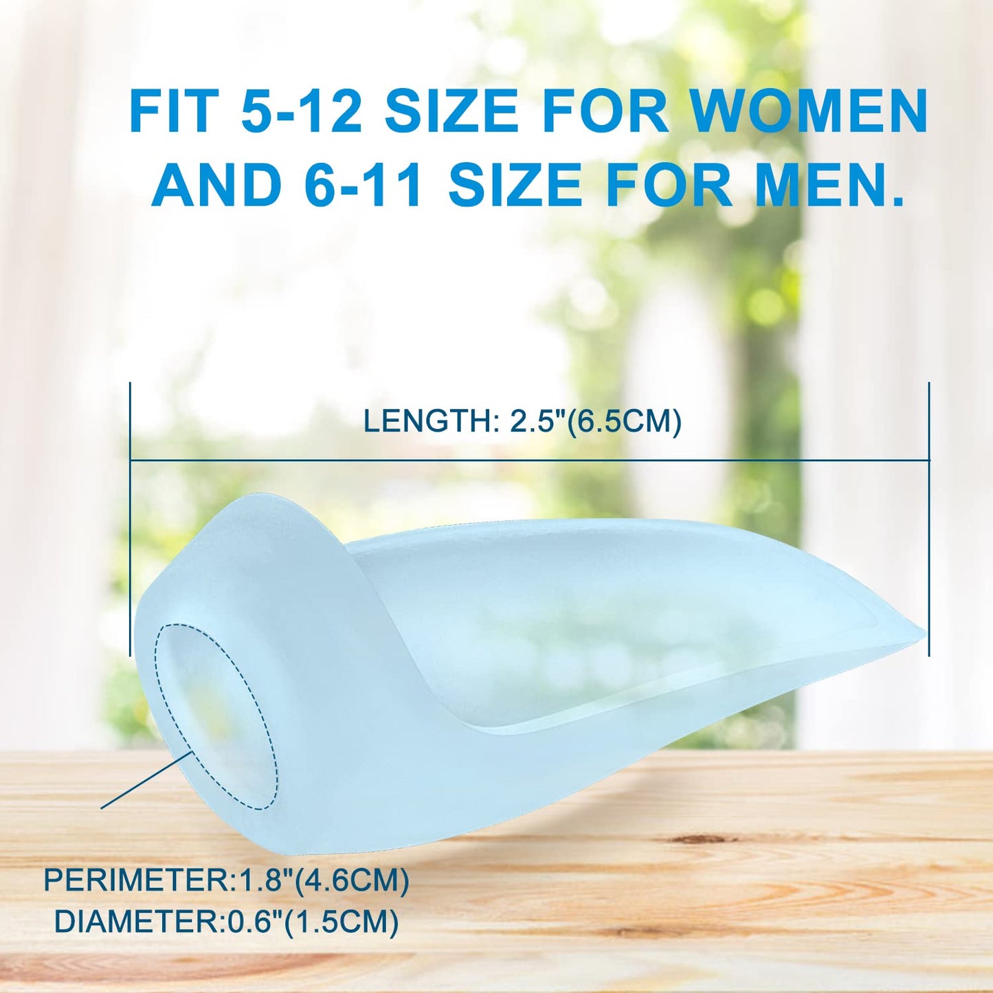 Gel Bunion Protector Shield, 12 Pack of Bunion Pads and Cushions, Bunion Guard for Big Toe, Relieve Foot Pain from Friction, Rubbing and Pressure (FSA or HSA Eligible) - Blue