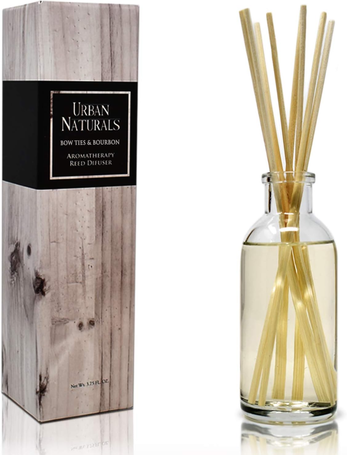 Urban Naturals Bowties & Bourbon Reed Diffuser Gift Set | Dark Oak, Bergamot & Bourbon | Made in The USA