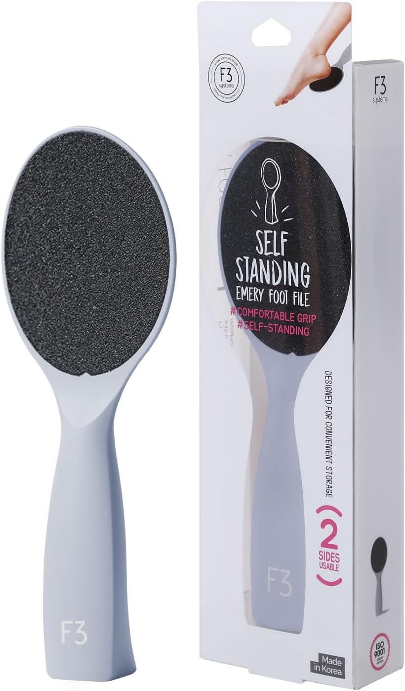 Self-Standing Emery Foot File, Double-Sided Pedicure Tool, Effective for Cracked Heel, for Wet & Dry Feet, Pedicure, Hygienic Exfoliating, Callus Remover, Foot Scrubber (Pastel Blue)